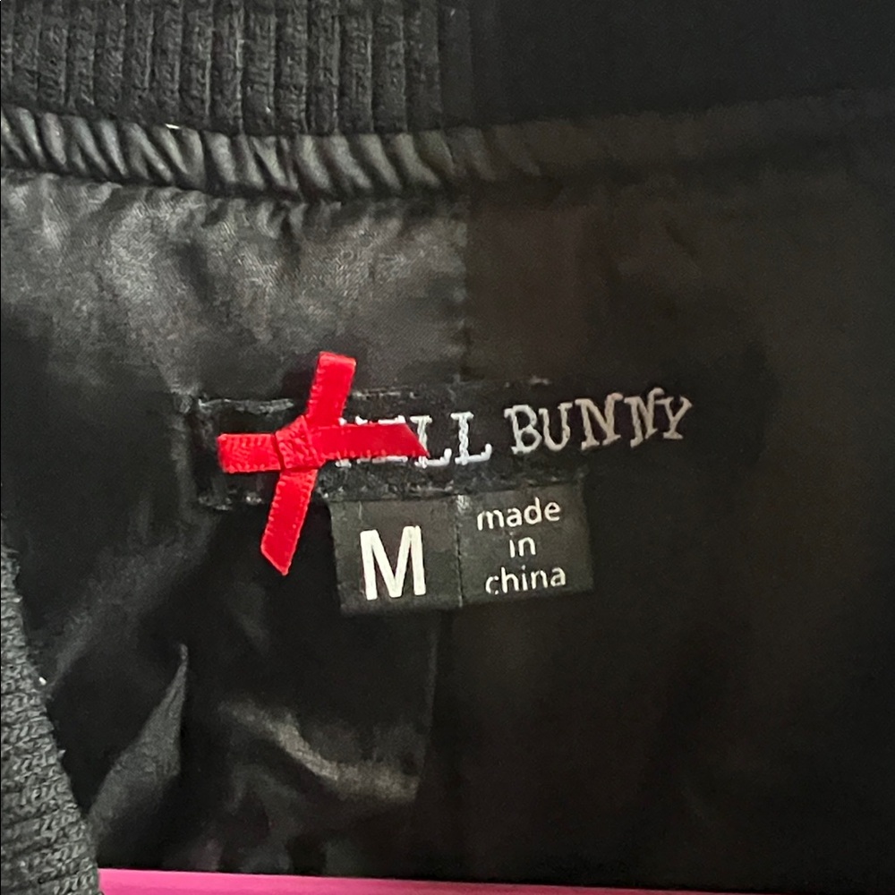 Hell Bunny Black & White Ouija Board Varsity Jacket - Picture 4 of 8